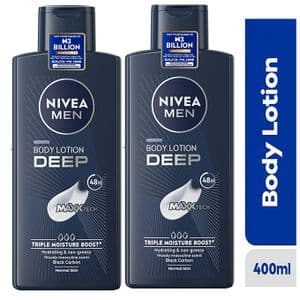 NIVEA MEN Deep Body Lotion, 2-Pack