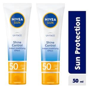 NIVEA SUN UV Face Shine Control SPF50, 2-Pack