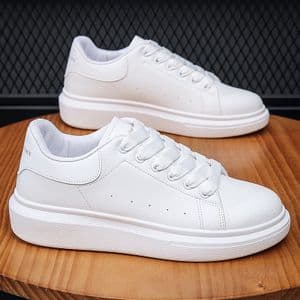 Men's Classic White Sneakers, Everyday Wear
